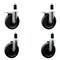 Service Caster 6'' Phenolic Swivel 1-3/8'' Expand Stem Caster Set 2 Total Lock Brakes, 4PK SCC-EXTTL20S615-PHS-2-S-2-138 - alternate 1